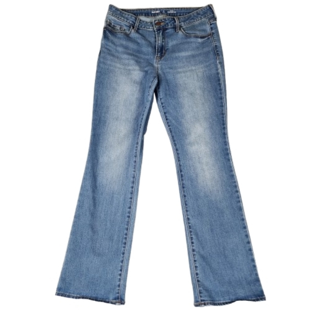 Old Navy Mid Rise Knicker Boot Cut Classic Blue Women's Jeans Size 8 Short